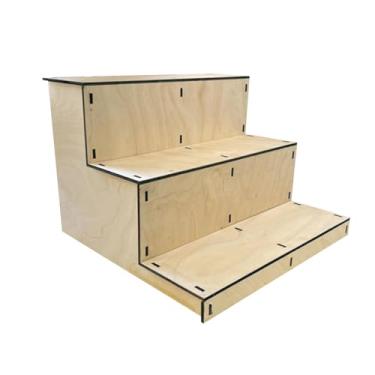 Imagem de Wswqop Suporte de madeira para cupcakes, enfeite para mesa de sobremesas, decoração de fazenda, Madeira