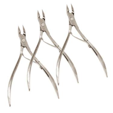Imagem de 3 Alicates De Cutícula Profissional Classic Afiado Aço Inox - IDEA+PRO