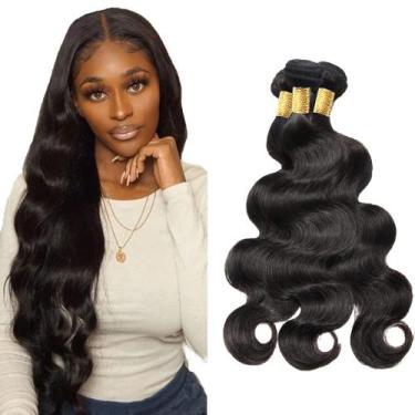 Imagem de Pacotes de cabelo NiegMeag Natural Black Body Wave 20 22 24