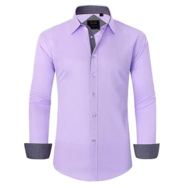 Imagem de Camisa social masculina Alimens & Gentle de manga comprida sem rugas