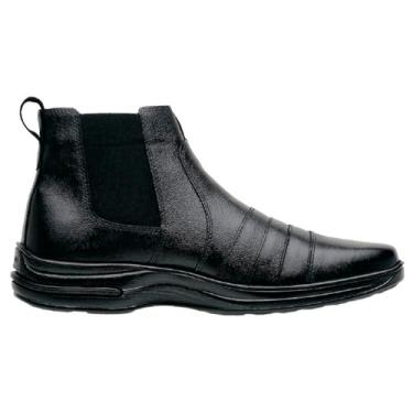 Imagem de Botina Bota Masculina Leve Macia Confortável Couro Legímo 7010 (Preto, BR, Adulto, Numérico, 44)