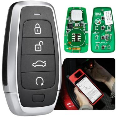 Imagem de Autel Chave em branco original, IKEYAT004CL, substituição de chave em branco universal programável 2025, qualidade OE de 4 botões para mais de 700 veículos, aprendizagem OBD, banda dupla, controle