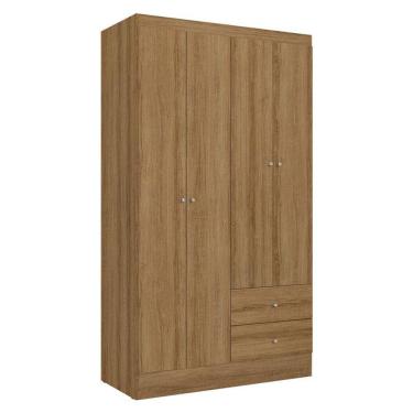Imagem de Guarda Roupa Solteiro Astro 4 Portas Almendra Acetinado - THB