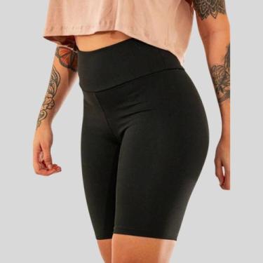 Imagem de Bermuda Suplex feminina Academia Fitness Esportiva PLUS SIZE - Blanco 