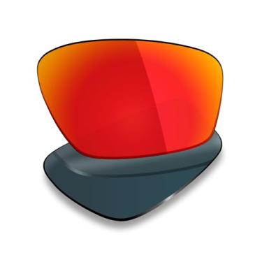 Imagem de Mryok Lentes de reposição polarizadas compatíveis com Oakley Crosslink Zero OX8076 56 mm - Vermelho fogo