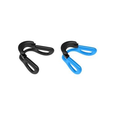 Imagem de Well-aimed Almofadas de nariz de substituição compatíveis com óculos de sol juvenil Pit Viper The XS, peça de nariz de borracha macia confortável - preto + azul