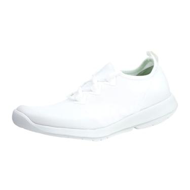 Imagem de OOFOS Tênis masculino OOmg Sport LS Low Shoe – Leve Recuperação – Reduz o estresse nos pés, articulações e costas – Lavável na máquina, Branco, 42