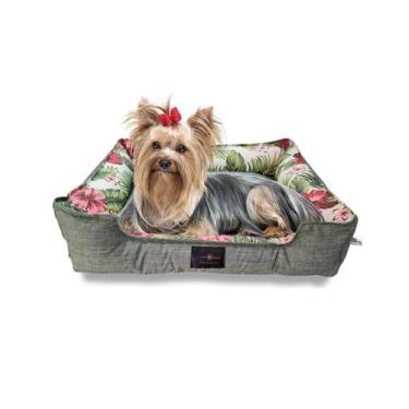 Imagem de Caminha Pet Cachorro & Gato- Impermeável- Acquablock- M - Verde Floral