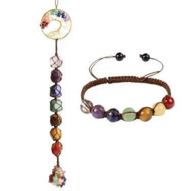Imagem de Ornamento suspenso: conjunto de pulseiras de cristal iStone 7 Chakra