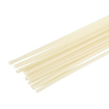 Imagem de HARFINGTON 2 conjuntos (10 peças) hastes de solda de plástico 20 cm tiras de soldagem ABS redondas hastes de soldagem para para-choques de carro, caiaque, reparo diário, para-choques de plástico, bege