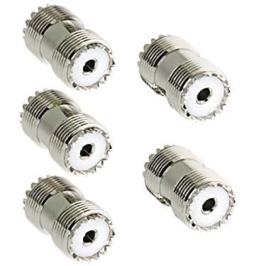 Imagem de Adaptador de conector coaxial PL259 fêmea para fêmea UHF com cano de SO239, extensão de cabo para antena de rádio CB Ham, medidor SWR, 5-Pack