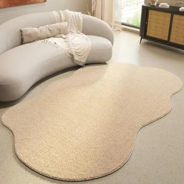 Imagem de Tapete grande para sala de estar, bege simples, espesso, para cabeceira de cama, para área de lazer e vestiário (80 x 160 cm (31 x 62 polegadas)/SY2972-YD-A)