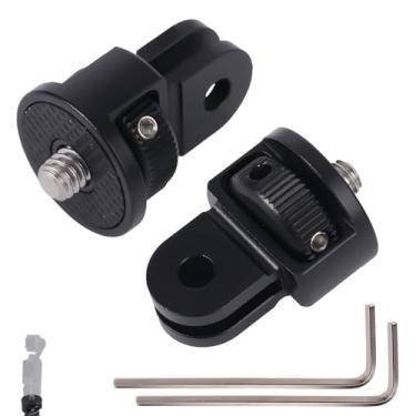 Imagem de 2pcs Adaptador Montagem Tripé, Rotação 360° Adaptador Conversão Parafuso 1/4-20 Compatível com Insta360 X3 Câmera Ação Gopro Hero Sjcam e Mais Acessórios Tripé Padrão 1/4