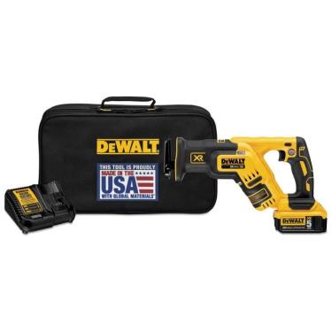 Imagem de Serra Sabre Compacta Hora com 1 Bateria, 1 Carregador e Bolsa de Transporte, DEWALT DCS...