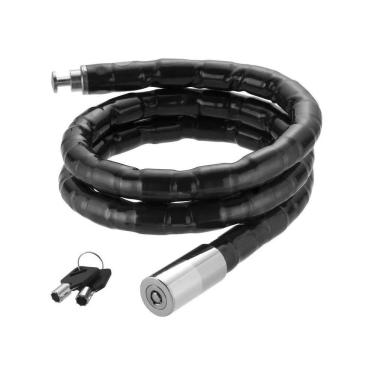 Imagem de Trava Cadeado Espiral Antifurto 22x1000mm Preta (LuaTek)