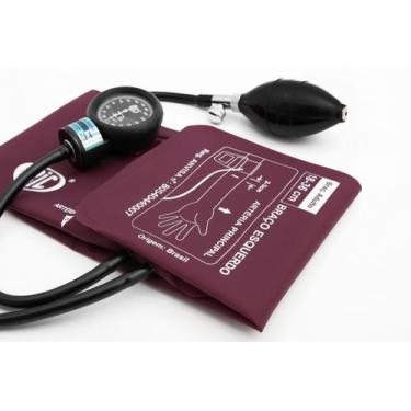 Imagem de Estetoscópio aparelho de pressão bic vinho e oxímetro