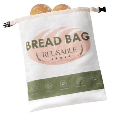 Imagem de Meowoo Sacos de pão de cera de abelha para pão caseiro, sacos reutilizáveis de cera de abelha para fermento, sacos de algodão encerado com zíper selado, mantém sacos de armazenamento de alimentos