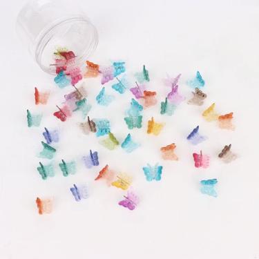 Imagem de 50 peças de grampos de cabelo mini borboleta fofos pequenos grampos de cabelo de borboleta com pacote de caixa 90s Y2K acessórios de cabelo