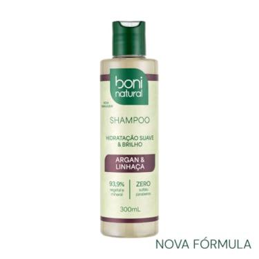 Imagem de Shampoo Vegano e Natural de Argan e Linhaça Boni Natural 300ml