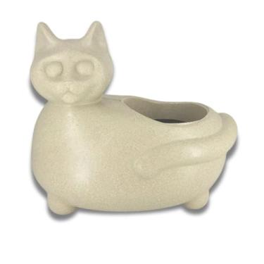 Imagem de NUTRIPLAN, Vaso Mascote Gato 24 Cor Cimento NUTRIPLAN