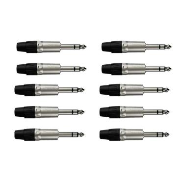 Imagem de Kit Conector Plug P10 Stereo Wc 1123 (10un) Wireconex