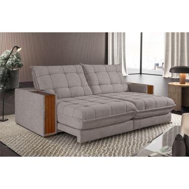 Imagem de Sofá Retrátil Berlim 2,30m 4 Lugares Molas Ensacadas Txr Bege