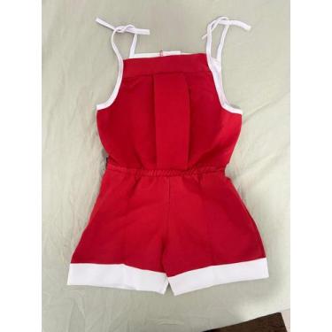 Imagem de Macaquinho Infantil Festa De Natal Mamãe Noel 2 Ao 6 Com Cinto Bloguei