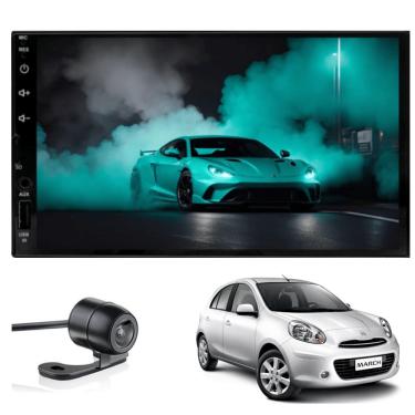 Imagem de Central Multimídia MP5 Nissan March Tela de 7 Polegadas 2 Din Carplay e Android Auto sem fio + Câmera de ré - ADAK