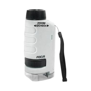 Imagem de Kit De Microscópio Mini Portátil Para Crianças 60-120x Com Luz LED Mic