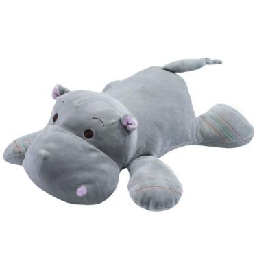 Imagem de Hipopótamo Cinza Deitado 27cm - Pelúcia - Fofy Toys