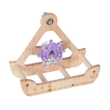 Imagem de Ｂｅｓｇａ Poleiro de Madeira para Pássaros, Acessório para Gaiola, Roda de Exercícios com Balanço, Brinquedo para Periquitos, Poleiro para Papagaios, Calopsitas
