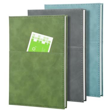 Imagem de Comix 3 Pack Lined Journals Notebook - 240 Pages 5.75" x 8.3" Journaling Notebooks for Women & Men, Fits for Work, Diary, Travel, School, Business, Church, Hardcover, A5, College Ruled