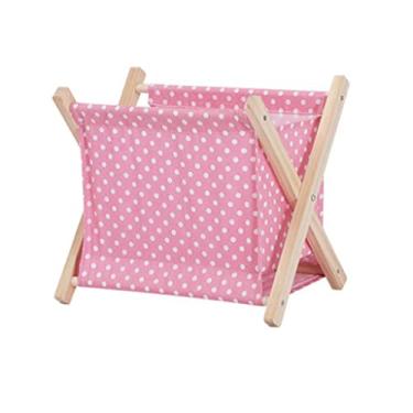 Imagem de RSLEE Estante de mesa de armazenamento de cosméticos, estante dobrável de tecido, estante de revistas, pequena estante para escritório em casa, estante com armazenamento