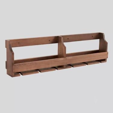 Imagem de Prateleira de garrafa de vinho para sala de jantar montada na parede, rack de armazenamento multifuncional moderno, suporte para garrafa de vinho, suporte de garrafa de vinho, suporte de garrafa de