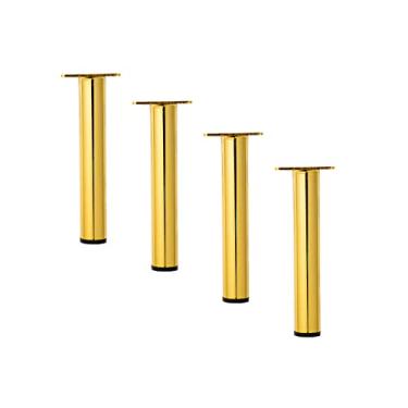 Imagem de ZJYWMM 4 peças de pernas de armário de TV, pernas de móveis, pés de suporte de sofá pés modernos de armário de metal pernas de mesa para cadeira de mesa de cozinha perna de substituição de sofá (15 cm