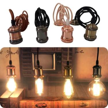 Imagem de Pendente Teto Rústico Retrô Vintage Metal 2M Decorativo - CBC