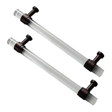 Imagem de Puxador de armário de cozinha puxador de cristal acrílico puxador de armário de cozinha liga de zinco puxadores de gaveta transparente banheiro guarda-roupa maçanetas de porta de armário puxadores de