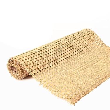 Imagem de Correia de cana natural de 61 cm de largura, 1,5 m, rolo de correias de vime para projetos de cana, material de cana de malha aberta tecida para suprimentos de fabricação de móveis faça você mesmo