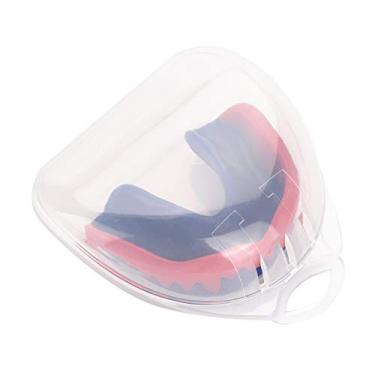 Imagem de Protetor de dentes profissional protetor bucal protetor de goma proteção de absorção de choque de alto desempenho para boxe karatê rugby esportes preto vermelho verde branco azul (Azul Vermelho)