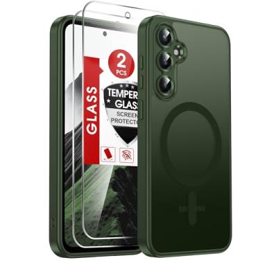 Imagem de LeYi Capa para Galaxy S23-FE: 【 】 [Ajuste Mag-Safe] com protetor de tela, película fosca translúcida de toque suave e proteção de nível militar para S23FE, verde sálvia