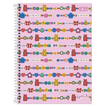 Imagem de Caderno Espiral Capa Dura Universitário Spice Feminino 192 Folhas 12 Matérias Tilibra Estampa 4
