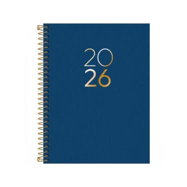 Imagem de Agenda 2026 Executiva Espiral Diária 17,7 X 24cm Lume Tilibra Azul Escuro