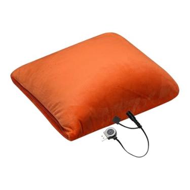 Imagem de Bothyi Cobertor de travesseiro aquecido de inverno, almofada de aquecimento inteligente, decoração para casa, almofada de aquecimento elétrica macia e, Laranja