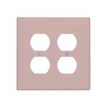 Imagem de WUYOCHA Capas decorativas rosa rosa para interruptor de luz de 2 gangs, placas de parede duplas duplas para tomadas elétricas, capas de placa de interruptor para quarto, cozinha, decoração de casa