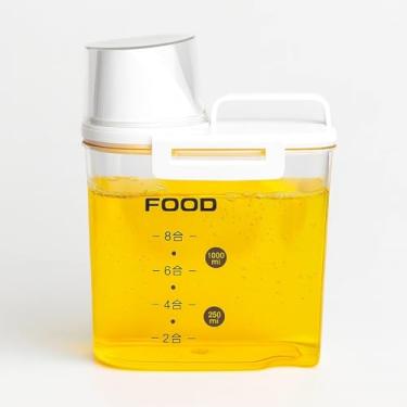 Imagem de Porta Sabão em Pó 1,8L Dispenser Hermético Acrílico Transparente com Copo Dosador e Trava