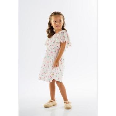 Imagem de Vestido Infantil Floral em Algodão e Elastano Up Baby-Feminino