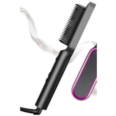 Imagem de Escova Alisadora Cabelo Pente Elétrico: Portátil Cerâmico -