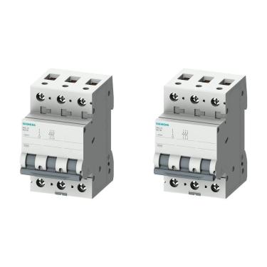 Imagem de Kit 2 Disjuntore Interruptor Tripolar In 25A Curva C Siemens