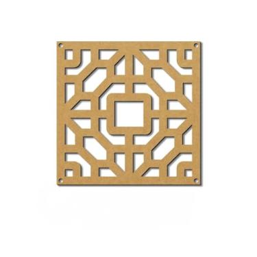 Imagem de Placas Vazadas Decorativas Cobogó MDF 3mm - Ambiente Único Elegante placas decorativas para divisória para Casa e Escritório(011,Kit 12 pçs-29cm x 29cm)