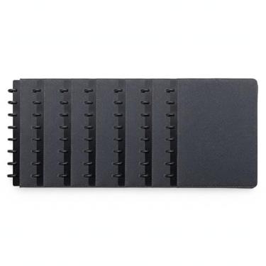 Imagem de Caderno de Anotações Executivo com Capa Dura, Material Sintético Cinza, Espiral Preto, 80 Folhas Destacáveis Pautadas, com Porta Canetas e Cartões, 22,3x18,0x2,1cm (10)